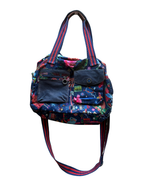 Vintage Oilily Whimsical Print Multi-Pocket Bag