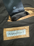 Vintage Angelo Litrico Tan Genuine Leather Moto Racer Jacket - Large
