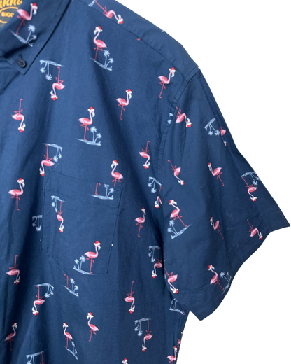 Johnny Bigg Flamingo Pattern Shirt 3XL