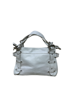 Leather Home Studded Leather Buckled Shoulder Bag