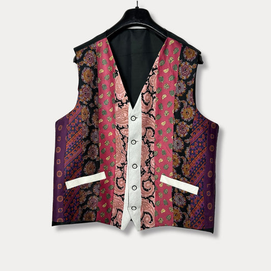 'ReTied' Upcycled Vintage Necktie Vest Large