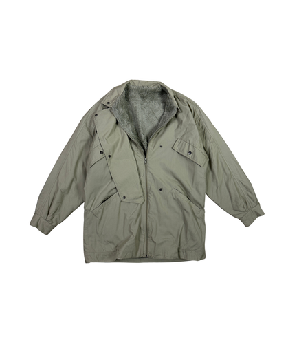 Beige Fur Lined Women's Jacket - Large/XL