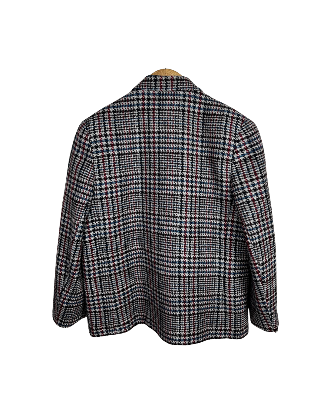 Vintage St Michael Pure New Wool Houndstooth Double Breasted Women's Blazer