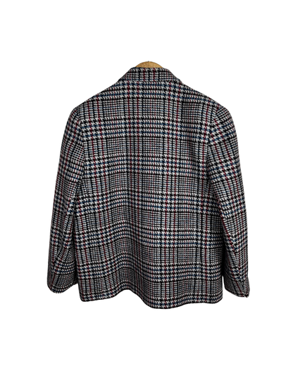 Vintage St Michael Pure New Wool Houndstooth Double Breasted Women's Blazer