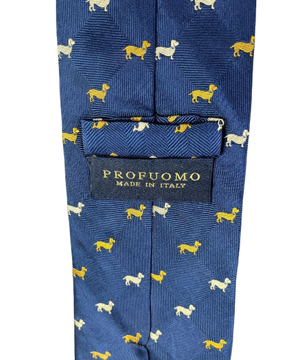 Profuomo Dog Pattern Necktie 9.5 cm