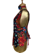 Handmade Upcycled Halter Corset-Back Vest Top & Choker