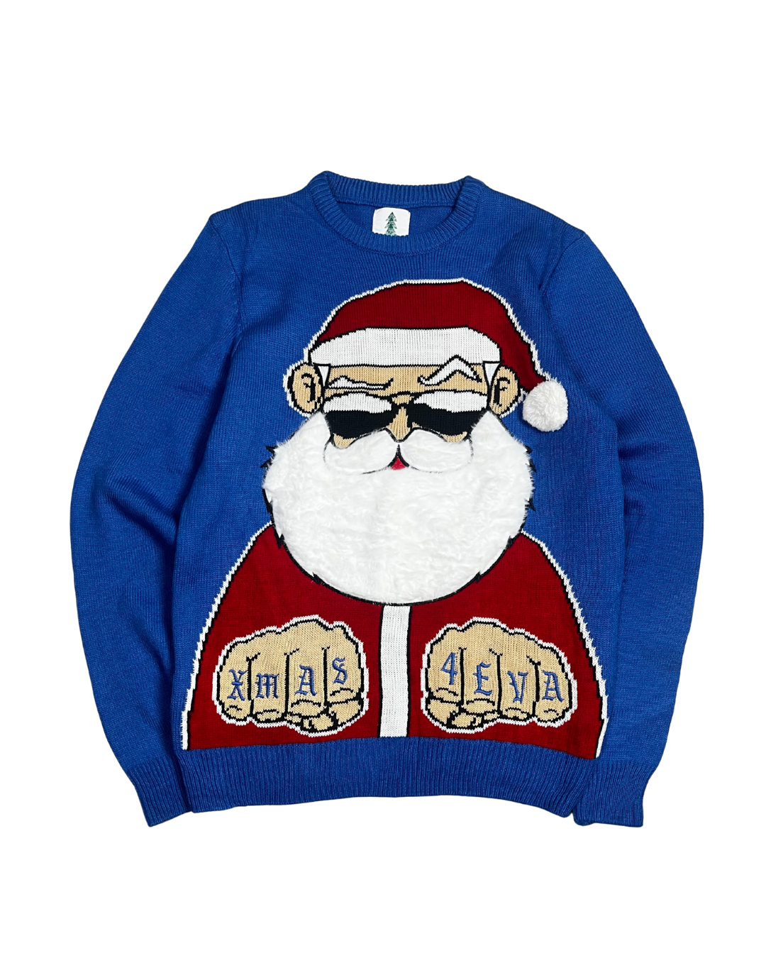 Gangster Santa Christmas Sweater Small