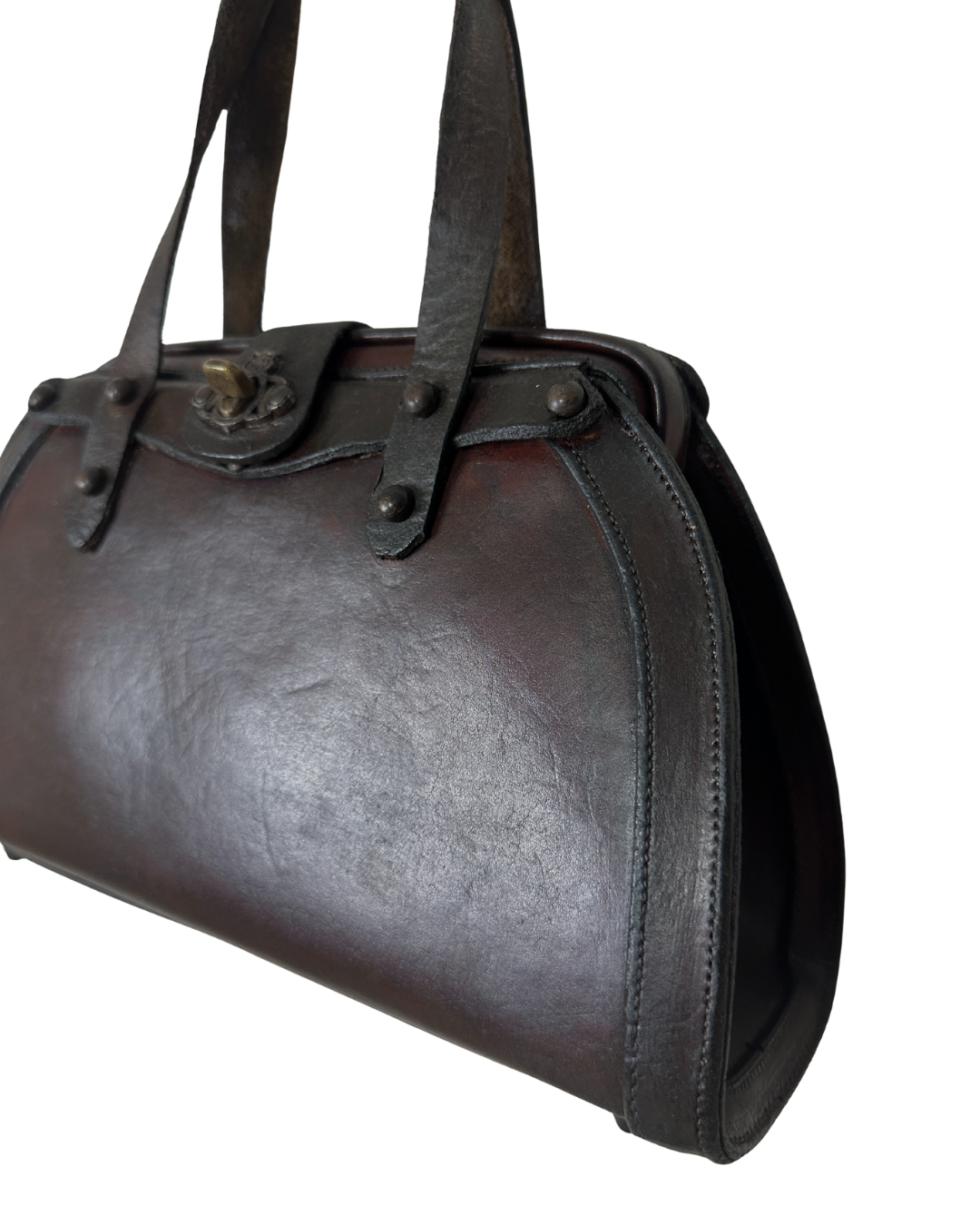 RARE Vintage 1960s John Romain Genuine Leather Bag Satchel