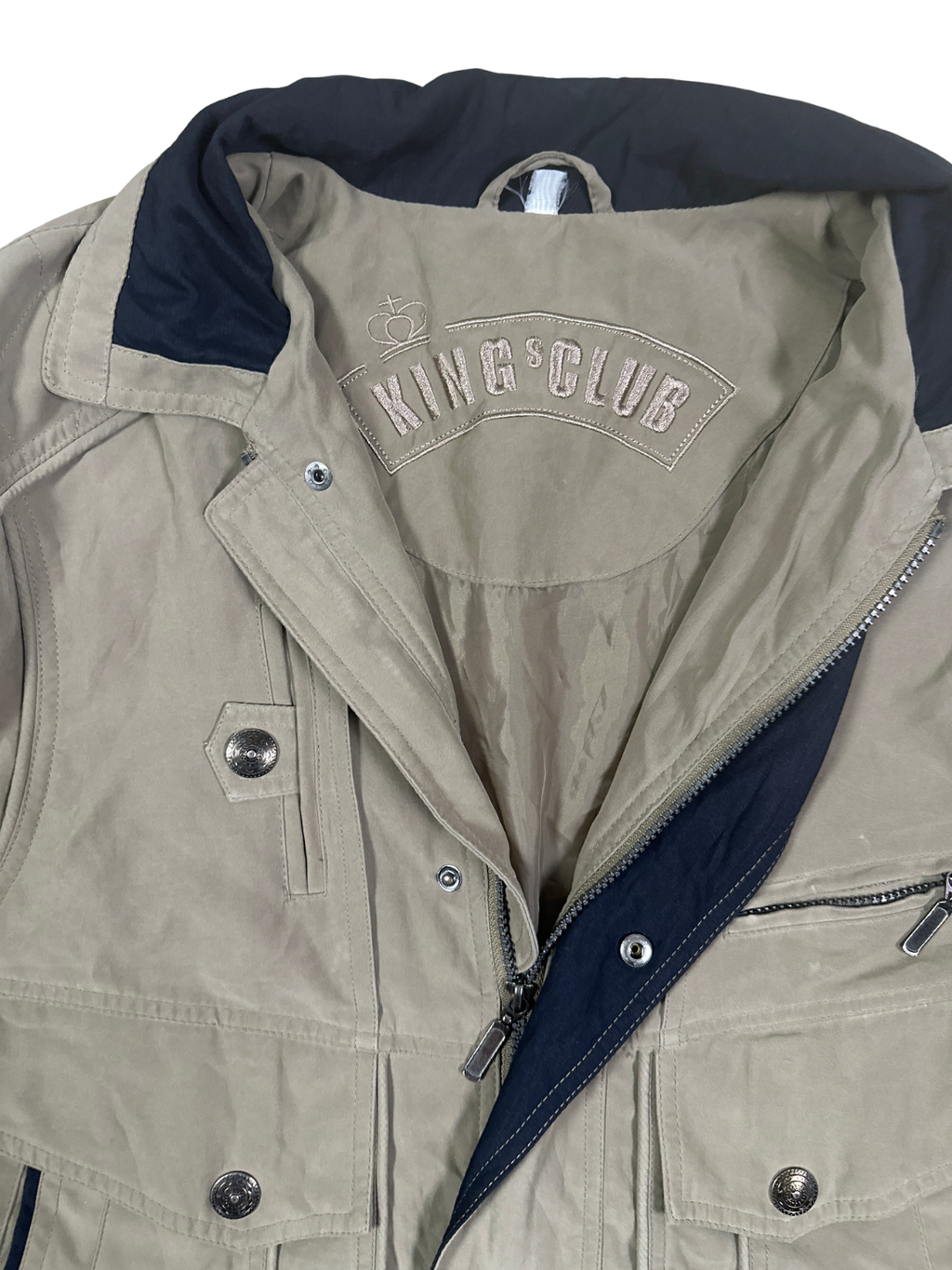 Kings Club Khaki Cargo Bomber Jacket - Large