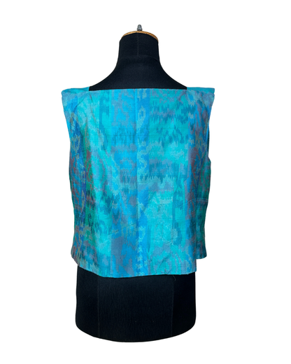Vintage 90s Abstract Print Boxy Cut Sleeveless Top