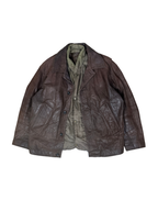 Vintage 2in1 Genuine Leather Jacket with Detachable Vest