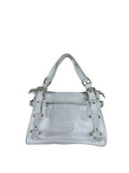 Leather Home Studded Leather Buckled Shoulder Bag