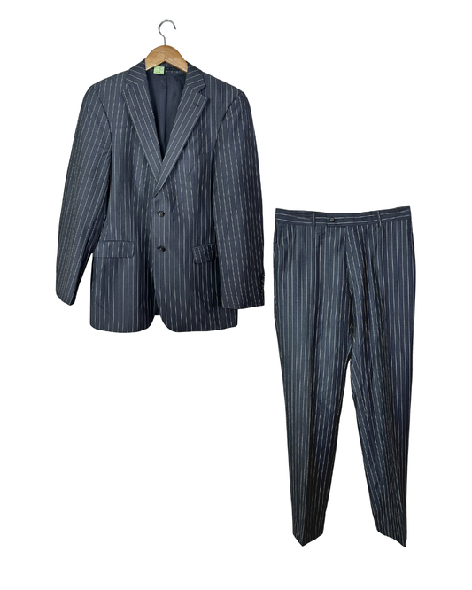 Vintage Strellson Pinstripe Full Suit - Size 48