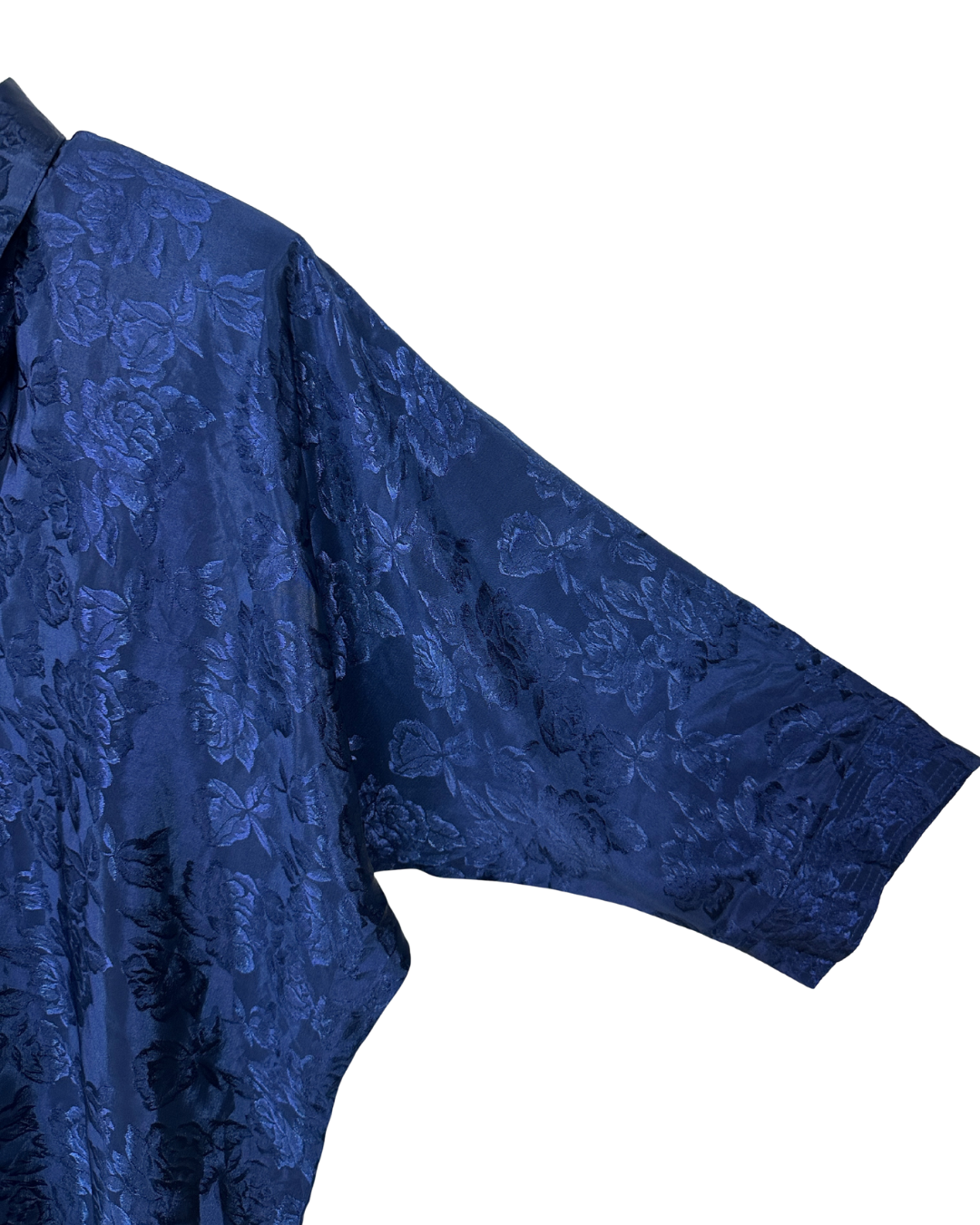 Vintage 80s V.P. Thailand Dolman Sleeve Jaquard Shirt w/ Shoulder Pads