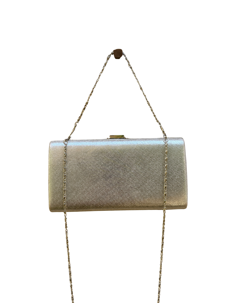 Rhinestone Studded Metallic Evening Clutch Bag