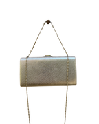 Rhinestone Studded Metallic Evening Clutch Bag