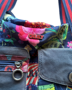 Vintage Oilily Whimsical Print Multi-Pocket Bag