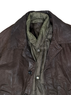 Vintage 2in1 Genuine Leather Jacket with Detachable Vest