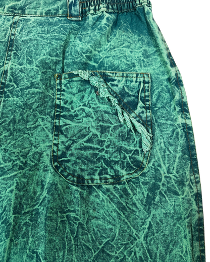 Vintage 80s/90s Countess Mara Acid Wash Denim Skirt - Medium