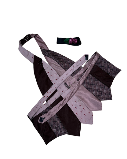 Handmade Upcycled Tie Vest Top with Choker