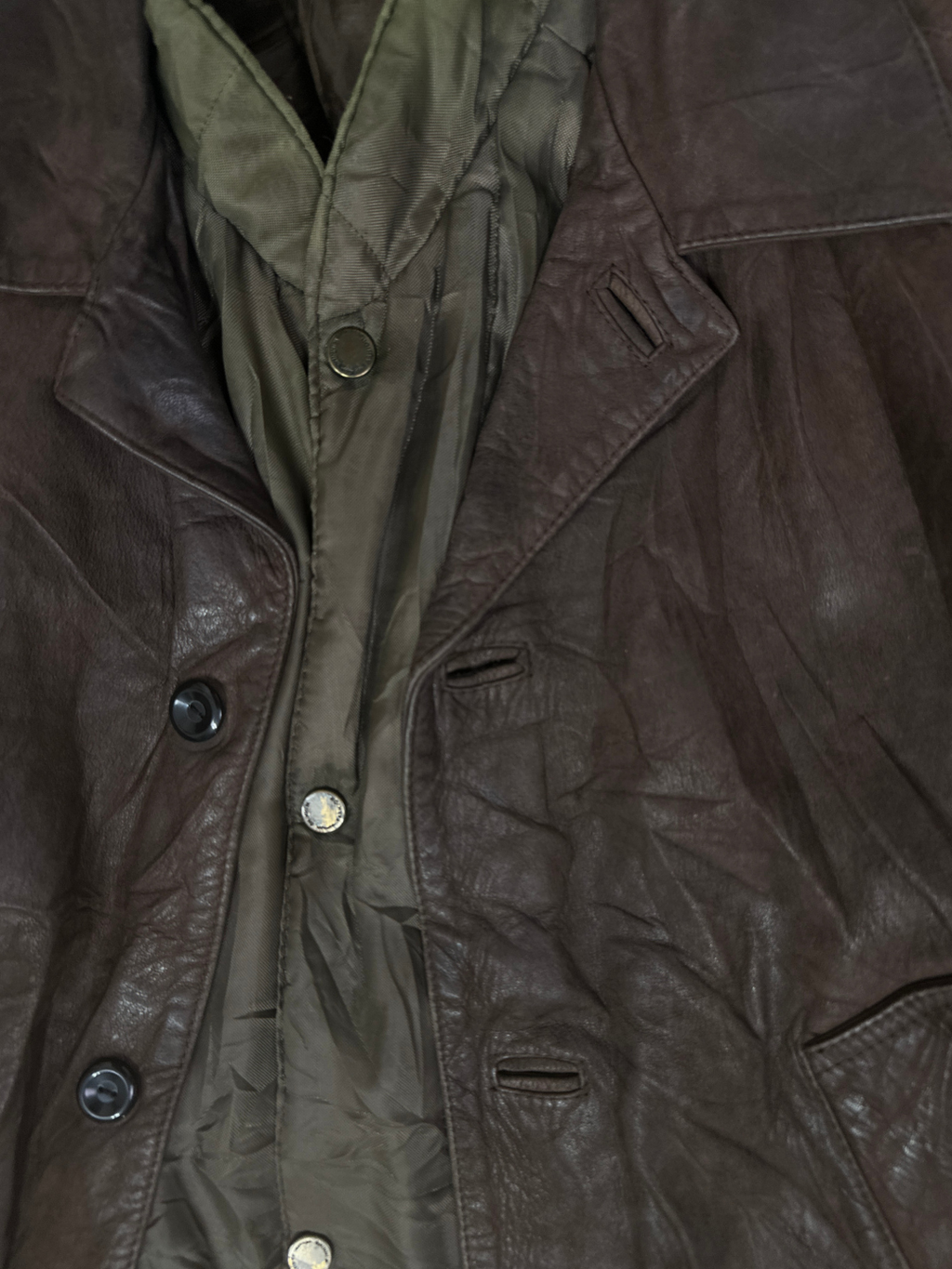 Vintage 2in1 Genuine Leather Jacket with Detachable Vest