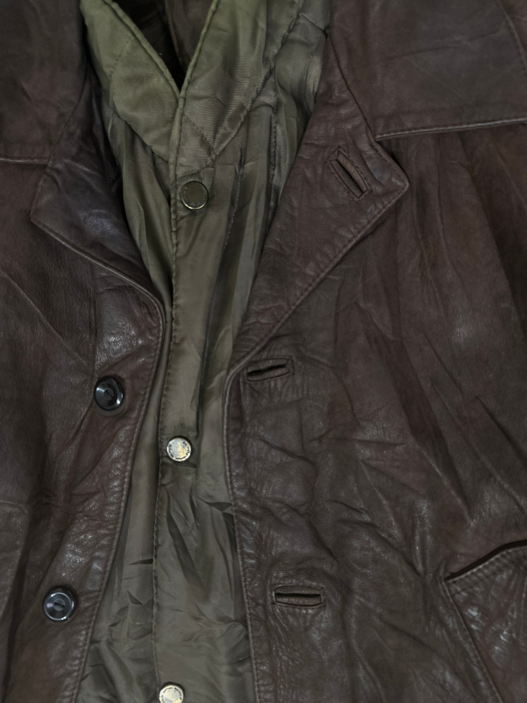 Vintage 2in1 Genuine Leather Jacket with Detachable Vest