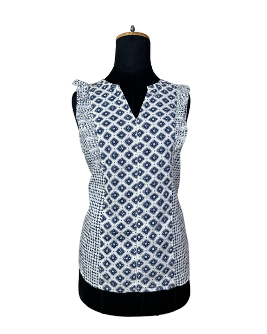 FatFace Sleeveless Printed Cotton Top