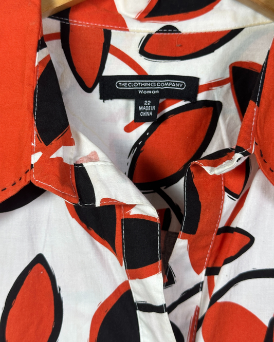 Vintage Leaf Pattern Women's Shirt