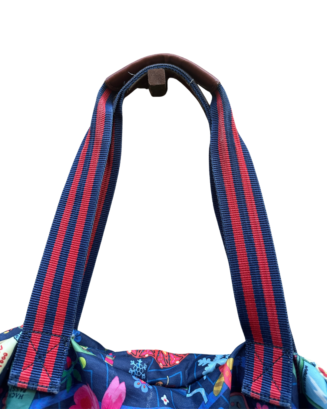 Vintage Oilily Whimsical Print Multi-Pocket Bag