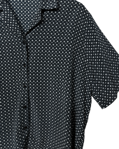 Vintage Mini Medallion Pattern Shirt XL