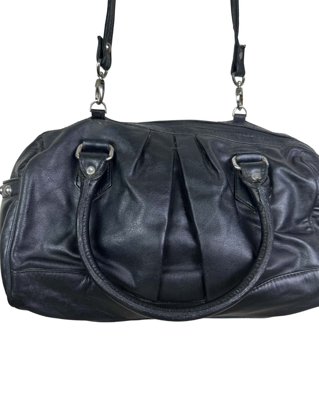 Vintage Genuine Leather Satchel Crossbody Bag