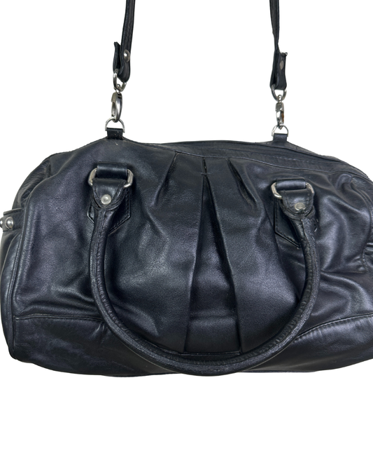 Vintage Genuine Leather Satchel Crossbody Bag