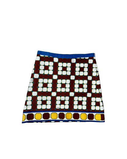Vintage Bally Geometric Print Knee-Length Skirt Large