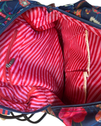Vintage Oilily Whimsical Print Multi-Pocket Bag