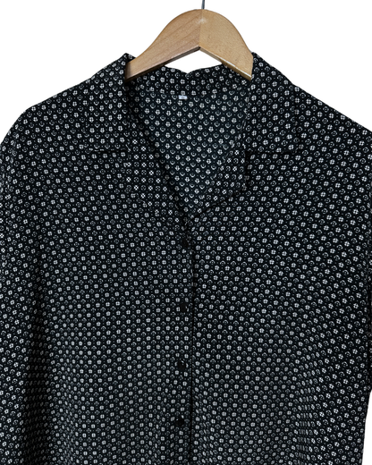 Vintage Mini Medallion Pattern Shirt XL