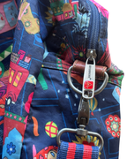 Vintage Oilily Whimsical Print Multi-Pocket Bag