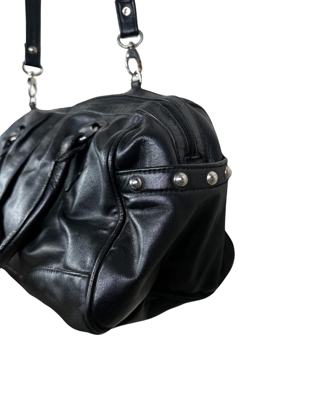 Vintage Genuine Leather Satchel Crossbody Bag