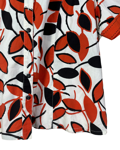 Vintage Leaf Pattern Women's Shirt