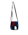 Colorblock Crossbody Genuine Leather Crossbody Bag