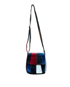 Colorblock Crossbody Genuine Leather Crossbody Bag