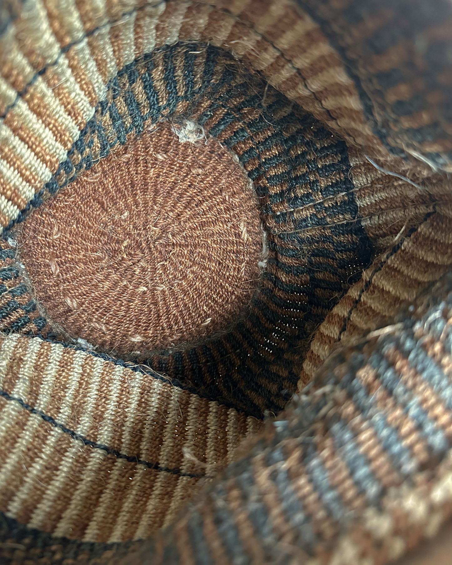 Vintage Handwoven Sisal & Leather Basket Bag