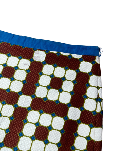 Vintage Bally Geometric Print Knee-Length Skirt Large