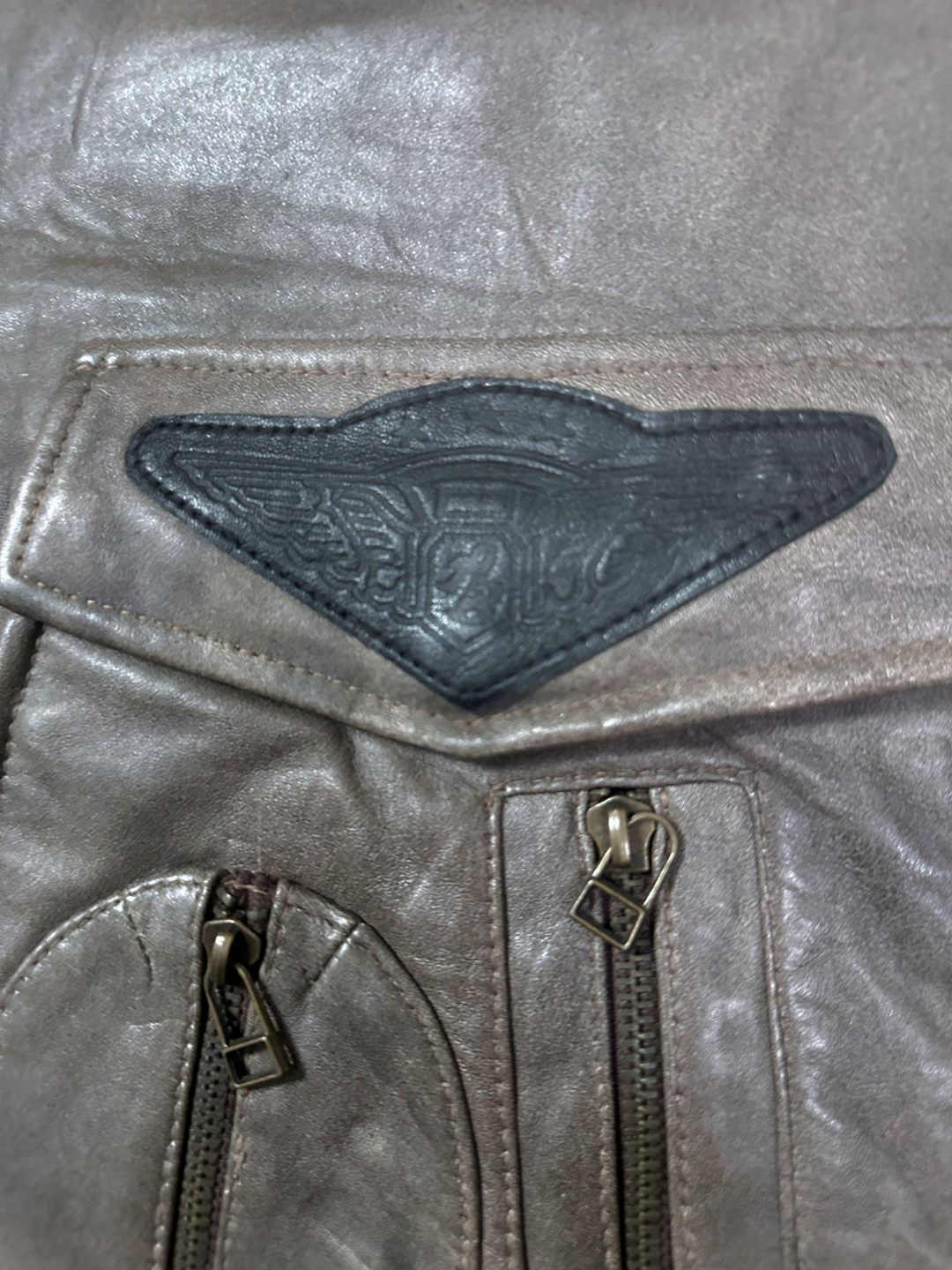 Vintage 90s 3 Suisses 'Le Chouchou' Genuine Leather Aviator Bomber Jacket
