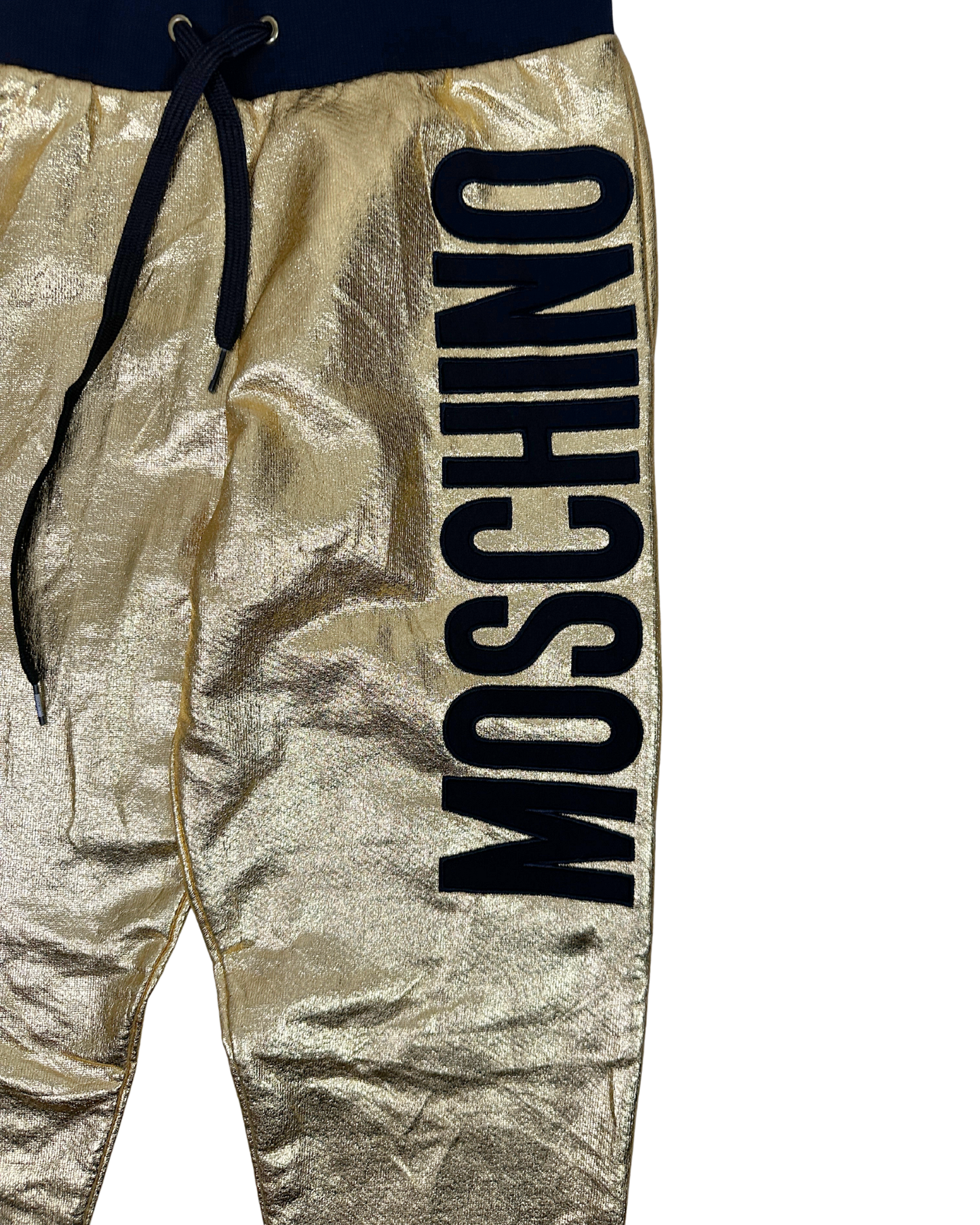 New Moschino Metallic Gold Gym Jogging Women's Pants