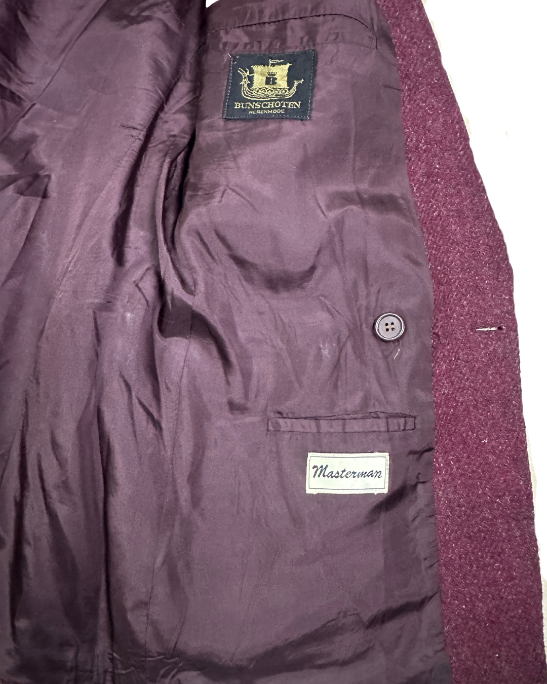 Vintage Bunschoten Pure Virgin Wool Double Breasted Blazer