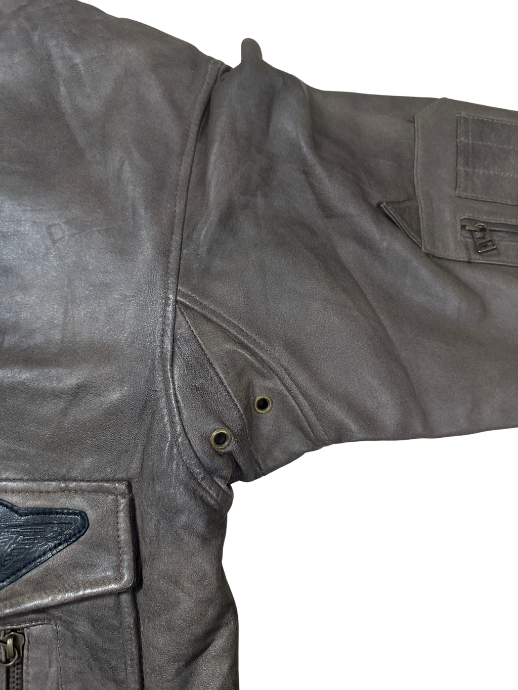 Vintage 90s 3 Suisses 'Le Chouchou' Genuine Leather Aviator Bomber Jacket