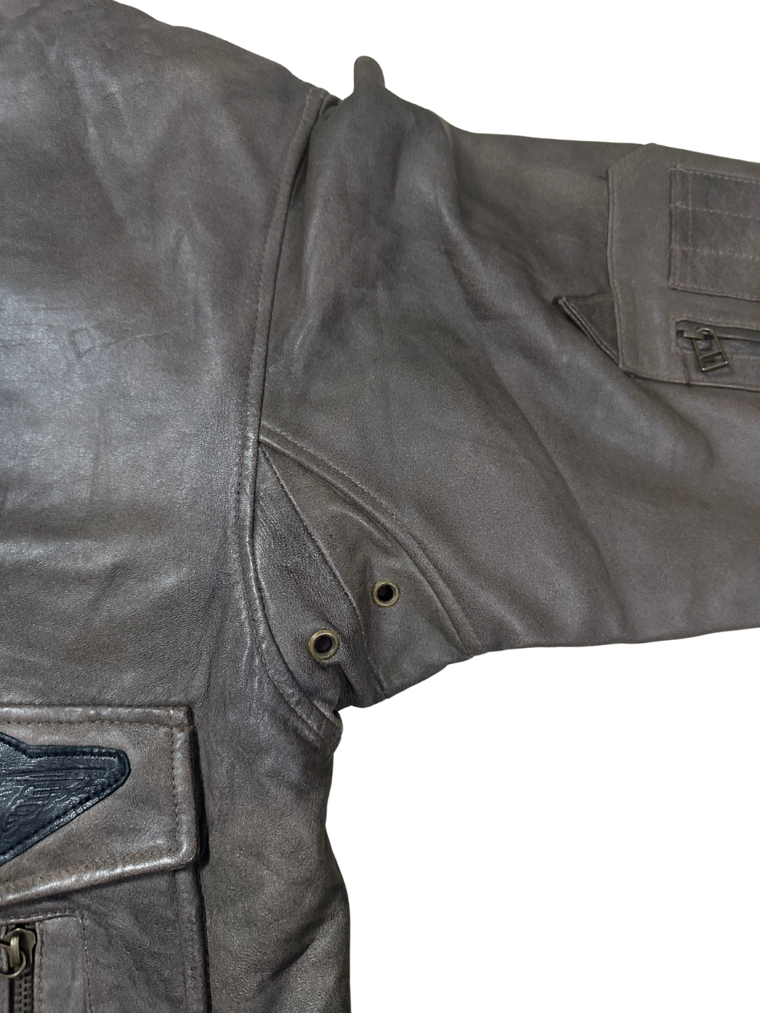 Vintage 90s 3 Suisses 'Le Chouchou' Genuine Leather Aviator Bomber Jacket