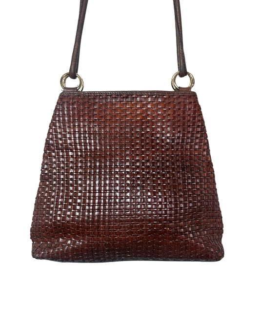 Preston & York Hand Woven Leather Hobo Bag