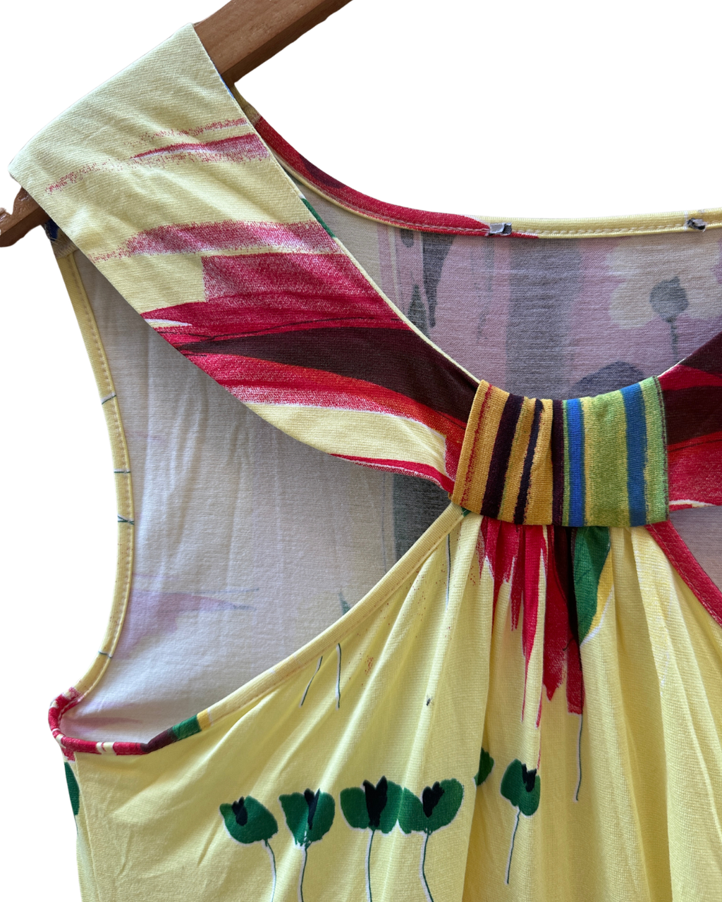 Y2K Floral Gathered-Back Tank
