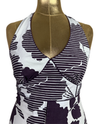 Y2K Kookai Abstract Floral Halter Dress